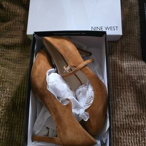 Nine West Brown Suede Heels